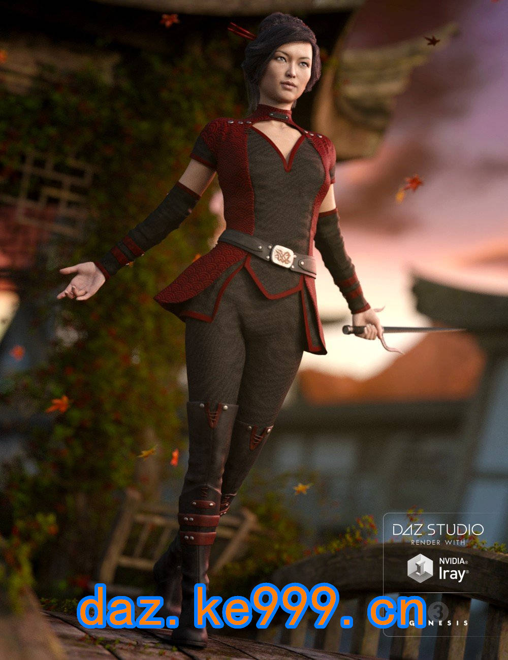 Darkshade Outfit For Genesis 3 Females 小艺daz素材站 