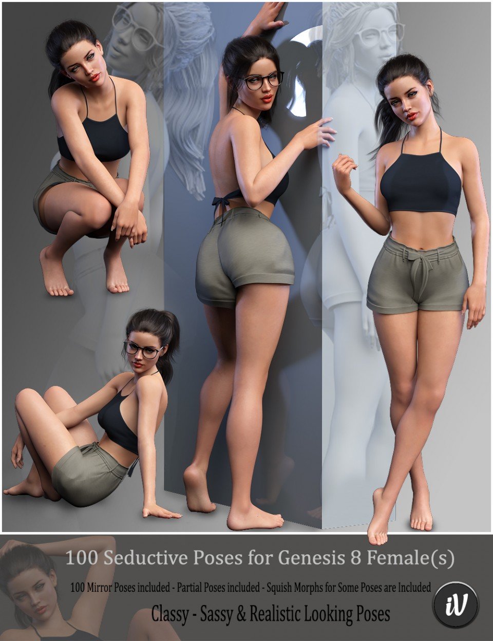 Iv 100 Seductive Poses For Genesis 8 Female S 小艺daz素材站